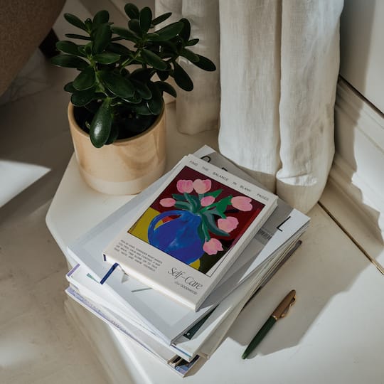 Papier 6" x 8.5" Tulip Vase Hardcover Guided Wellness Journal